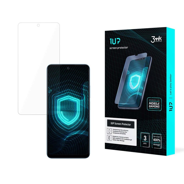 Folie protectie ecran 3mk 1UP pentru smartphone, transparenta, oleofoba, 30% mai subtire, compatibila cu XIAOMI REDMI 12
