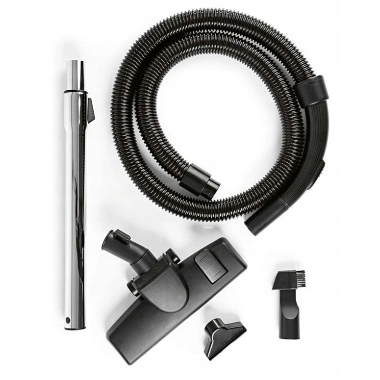 Aspirator fara sac CLEANmaxx Multi-Cyklon, 800W, 2 litri, set cu accesorii, rosu-negru