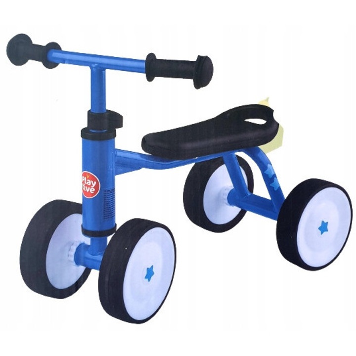 Gyermek futóbicikli, 12h+, 4 kerék, ergonomikus, 51x32,4x37cm, max. 20kg