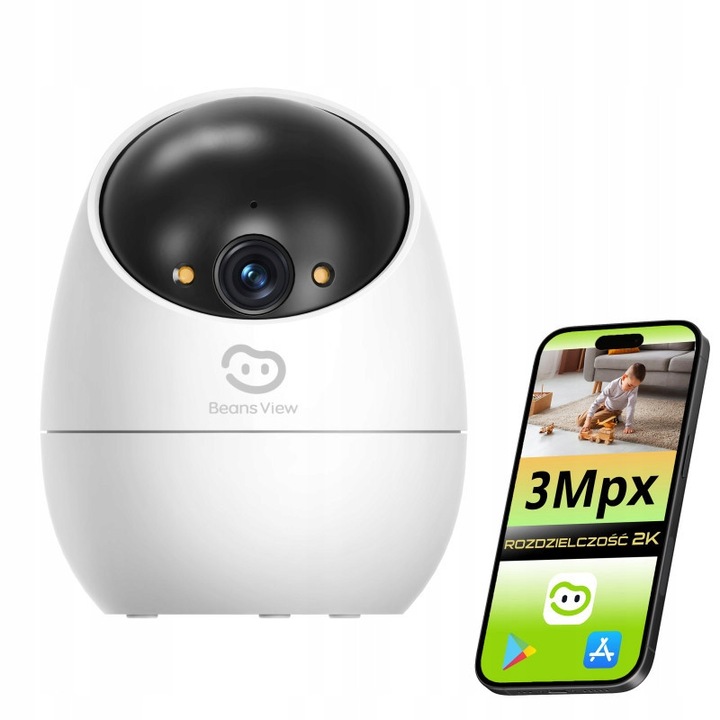 Camera de supraveghere, 2K, detectie miscare, comunicare bidirectionala, design elegant, set interior