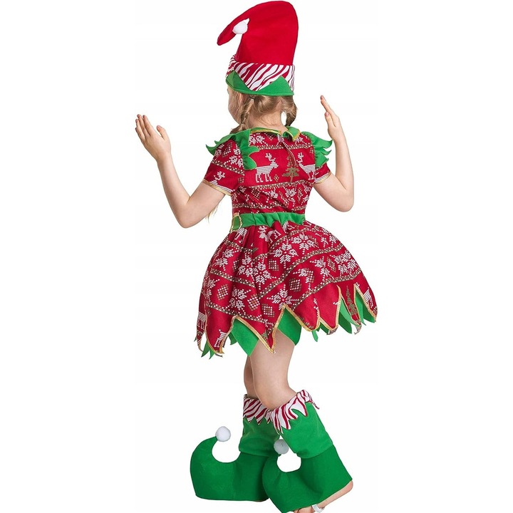 Costum Elf, 3 piese, rosu, r. 116