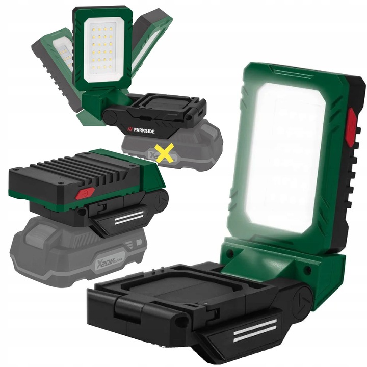 Lampa cu acumulator LED PARKSIDE 20V, 800 lm, 3 moduri de lucru