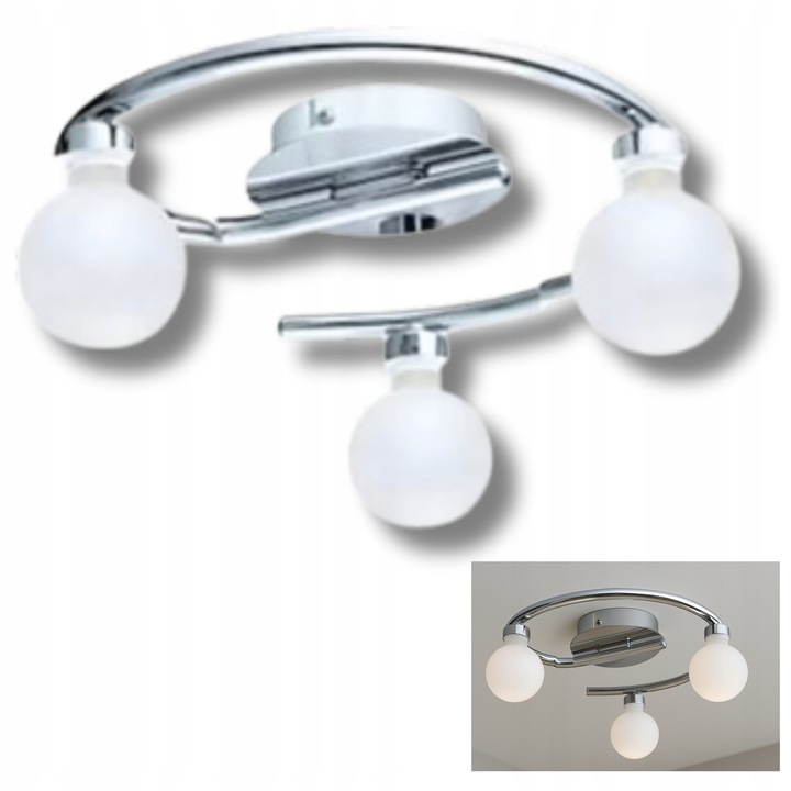 Метална лустра Zyrandol, спираловидна форма, хром, неопределени размери