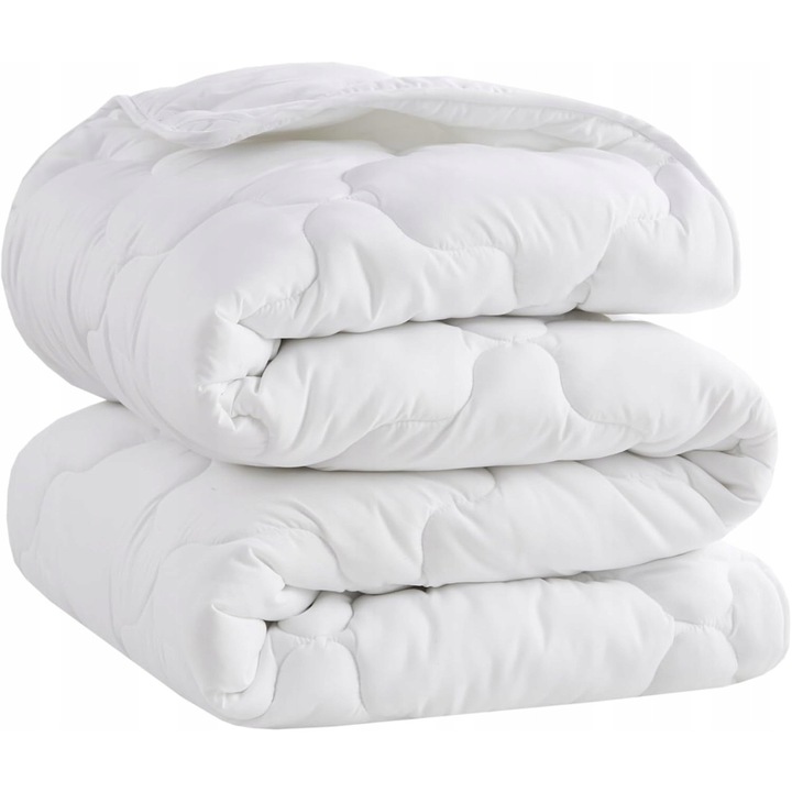 Pilota 155x220cm, alba, Oeko-Tex Standard 100, pentru alergici, 4 anotimpuri