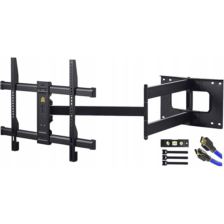 Suport TV montat pe perete, FORGING MOUNT, 37-75 inch, 50 kg, negru, 109 cm