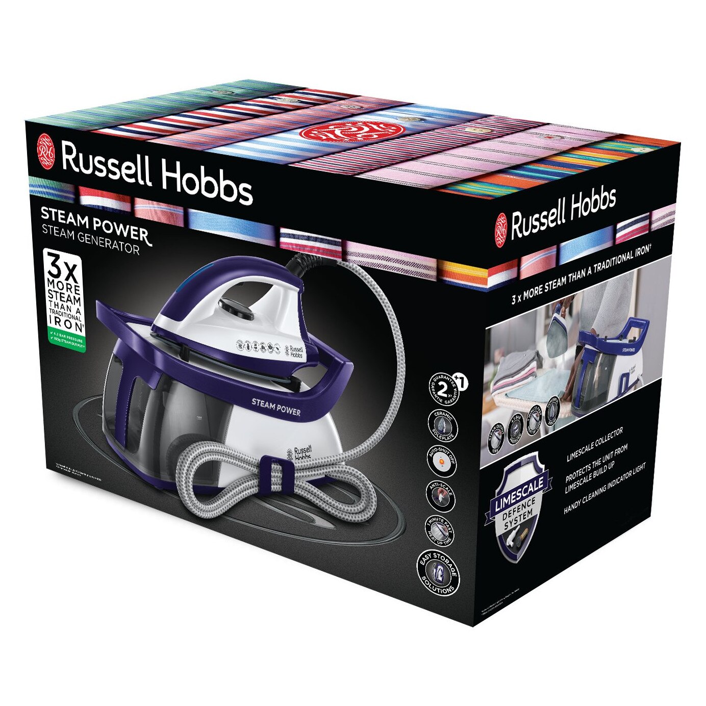 Generator de aburi Russell Hobbs 24440-56, 100g abur, sistem anti-calcar, mov