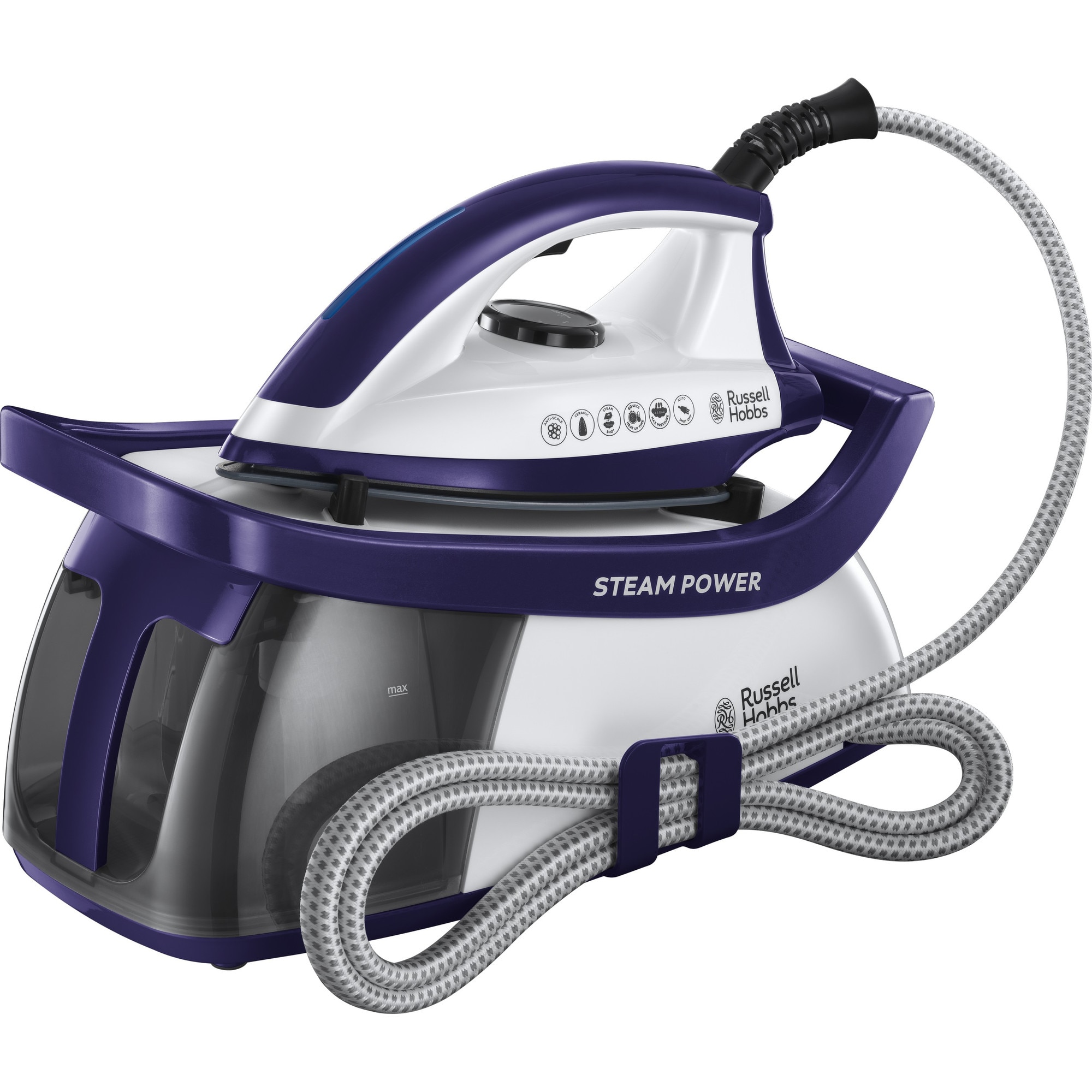 Generator de aburi Russell Hobbs 24440-56, 100g abur, sistem anti-calcar, mov