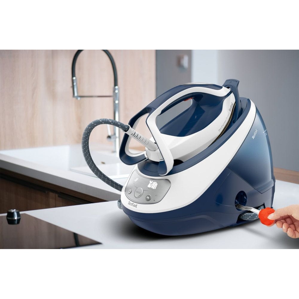 Generator de aburi Tefal Pro Express Protect GV9221E0, 2600W, 7.6 bar, 550 g/min, albastru, 1800 ml