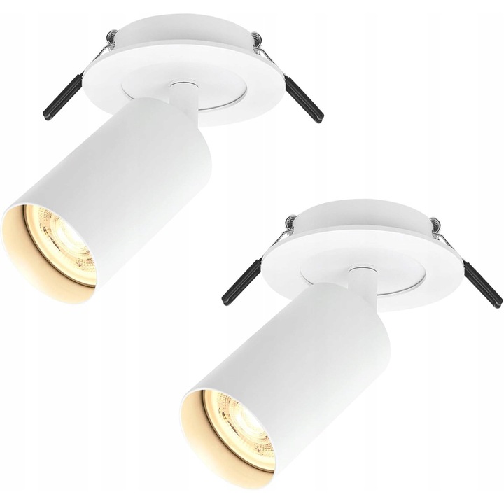 Set 2 spoturi LED reglabile, alb, GU10