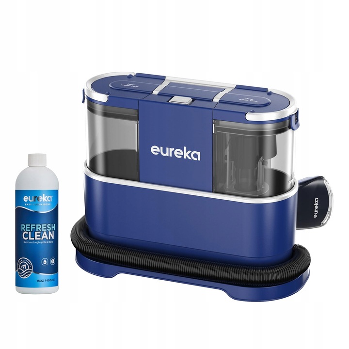 Aspirator cu spalare Eureka NEY100, 400 W, albastru, set de curatare, 19.5x38.5x30cm