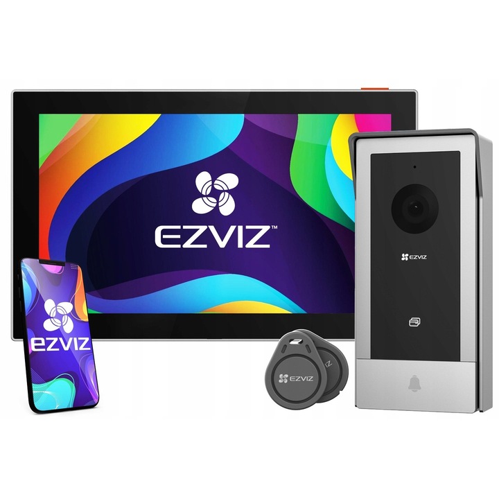 Videointerfon EZVIZ CP5, 2-zilnic, Full HD 1080p, WiFi, 7" touchscreen