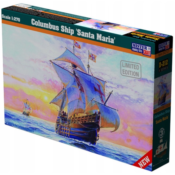 Columbus Santa Maria hajómodell 1:270, Mister Craft, 30x25cm, komplett készlet