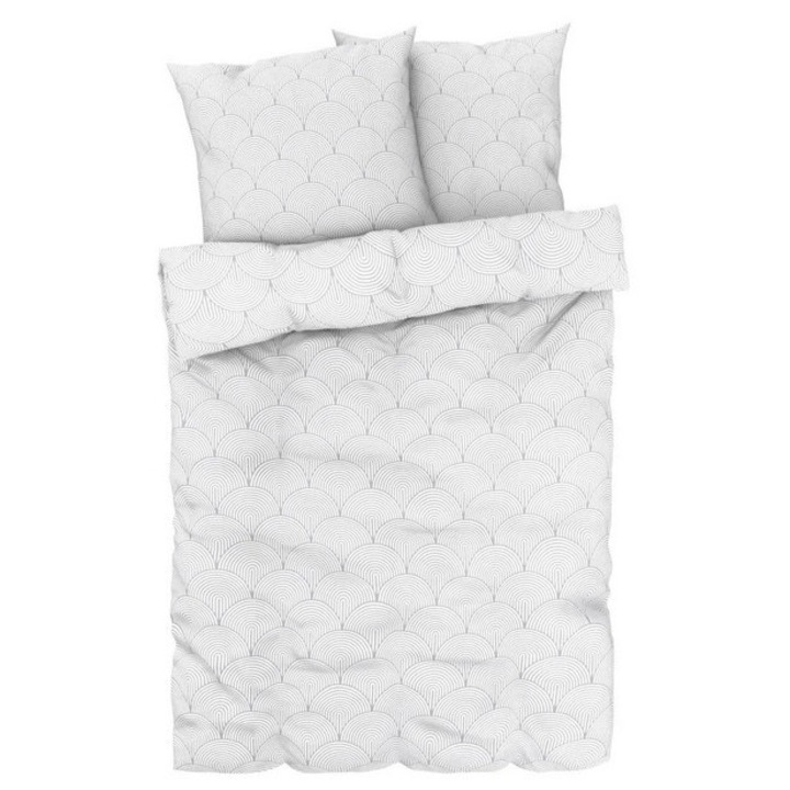 Ágyneműhuzat garnitúra, 240x220cm, 2x 65x65cm, újrahasznosított poliészter, szatén, cipzárral, LIVARNO home