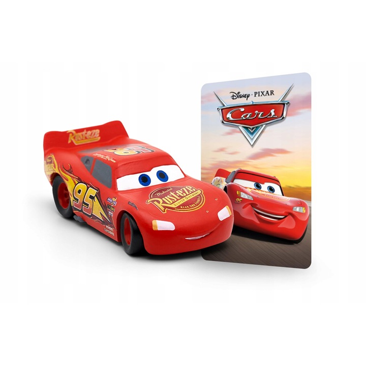 Masinuta Tonies Lightning McQueen, 4 piese muzicale, 36 minute, pentru copii 3+, engleza