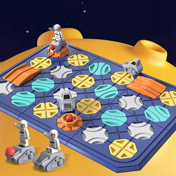 Joc educativ Logical Road Builder, 42 elemente, 3-8 ani, dezvoltare logica, mobilitate, multicolor