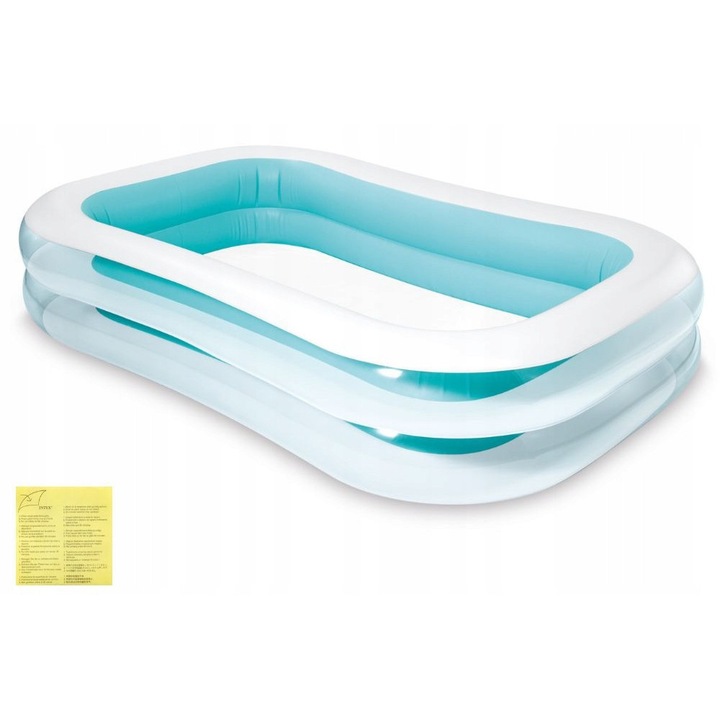 Gyermekmedence, 262x175x56cm, 770L, 2 kamrás, kék árnyalatok