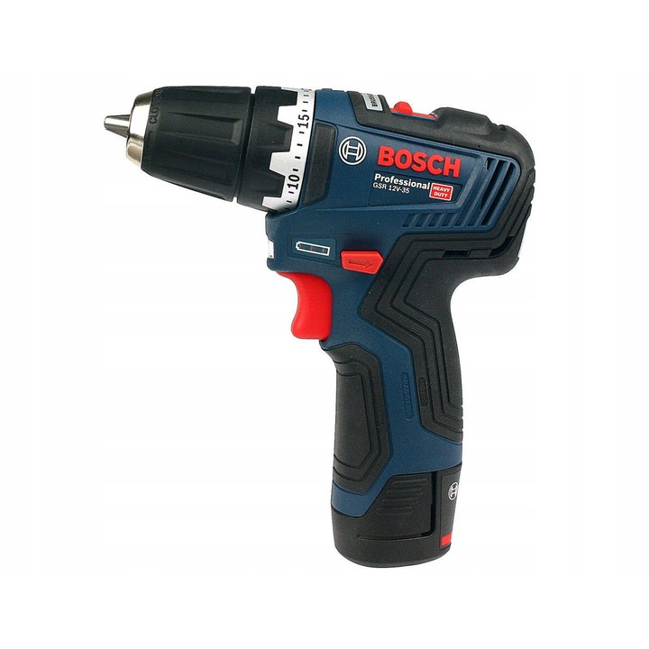 Aparat de gaurit si insurubat Bosch GSR 12V-35, 2 acumulatori 3.0Ah, 35Nm, 12V, cu incarcator rapid