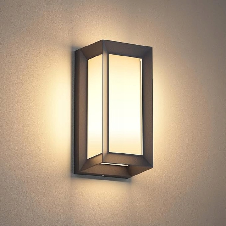 Lampa scienna zewnetrzna, minimalistica, neagra, E27, 60W, pentru interior si exterior
