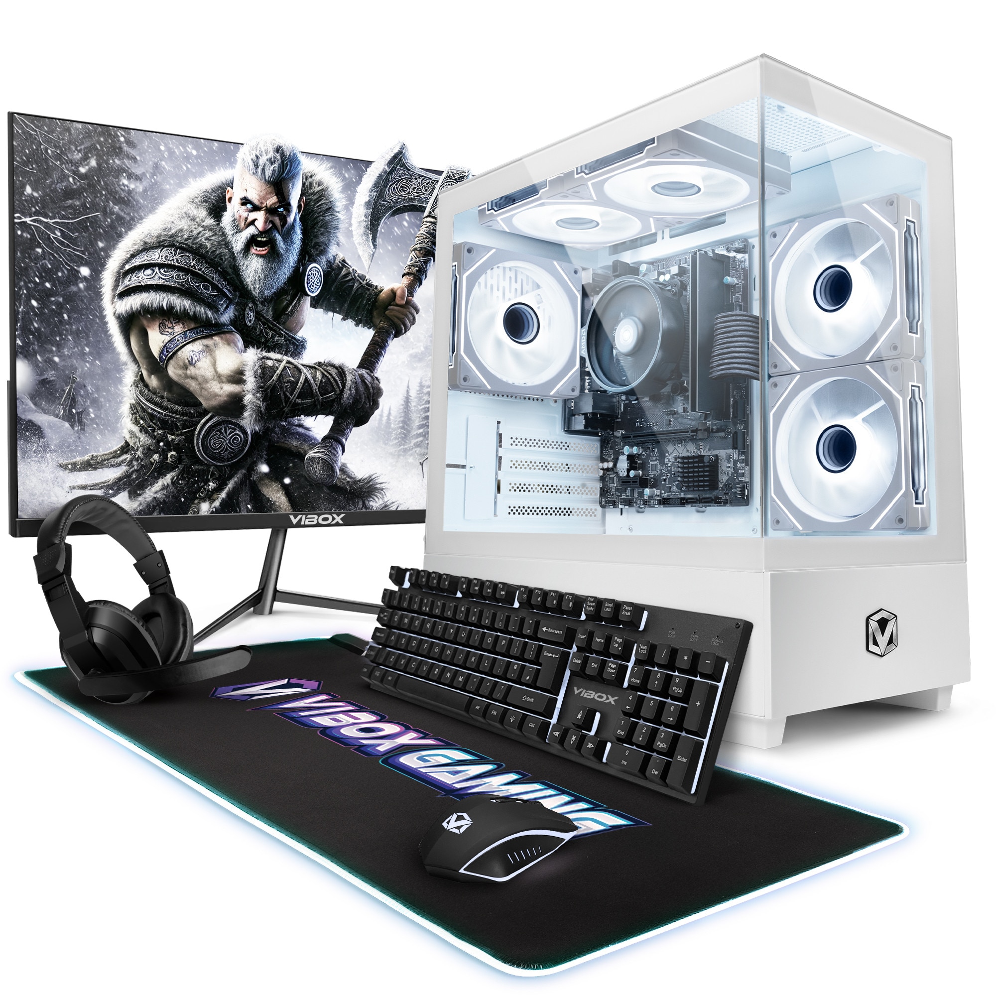 Pachet sistem PC gaming VI-22 cu monitor 24”, Vibox, Procesor AMD
