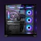 PC Gamer Vibox III-467, Intel Core i7-12700KF, NVIDIA GeForce RTX 5070 Ti, 32 GB RAM, 1 TB SSD, Fekete, 28x43x43.5 cm, Teljes készlet 27"-os monitorral és RGB perifériákkal