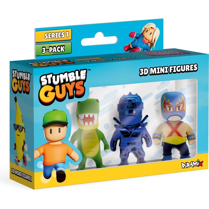 Комплект фигурки Orbico Stumble Guys 3D, 3 броя