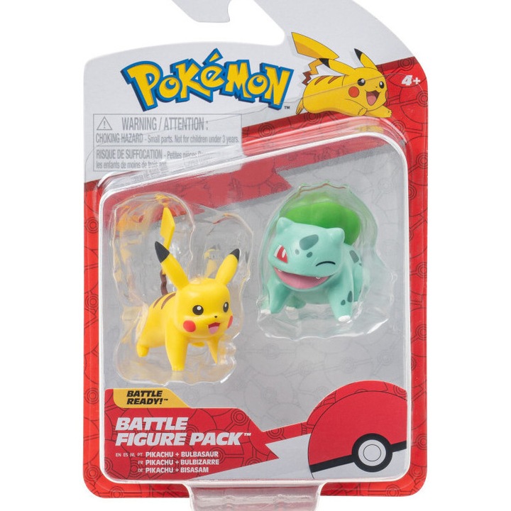 Комплект фигурки Покемон, Пикачу 5см, Чармандър 4см, 4+