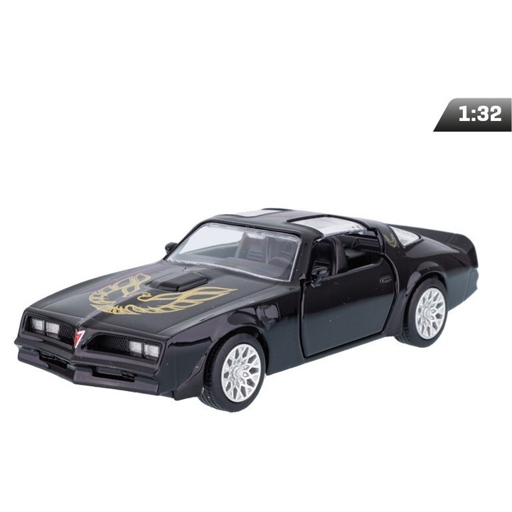 Количка, Carmotion, модел RMZ 1978 Pontiac Firebird, черна, 1:32