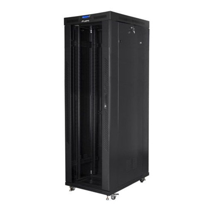 Rack metalic 19", Lanberg, 42U, 800x1000x2127,5mm, negru