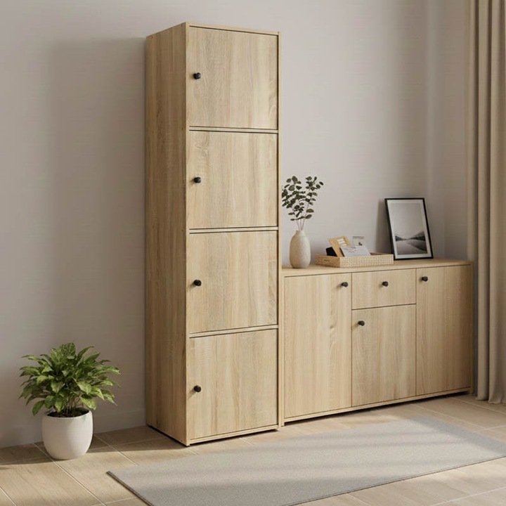 Gabino szekrény, sonoma tölgy, 40x39x158 cm