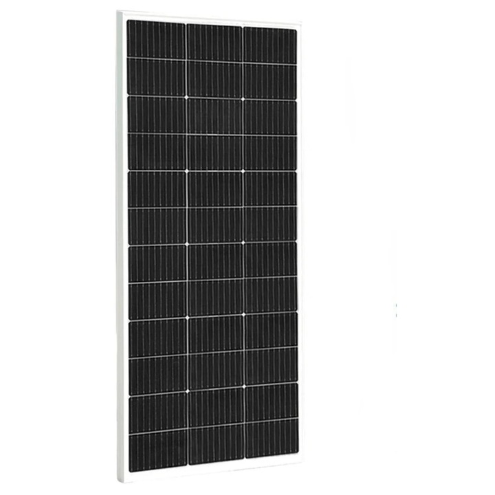Napelem 160W 1160x565mm Hatékonyság 19.5%, Monokristályos alumínium keret, Fekete