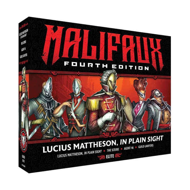 Extensie de joc Malifaux 4E, Lucius Mattheson In Plain Sight, Wyrd, 6 modele de asamblat, gri