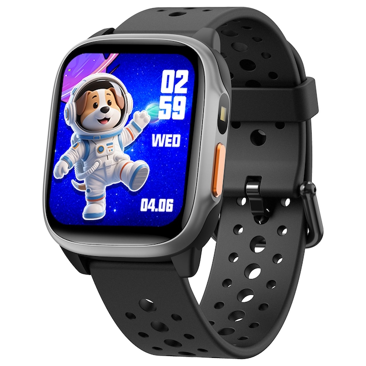 Ceas smartwatch si bratara fitness copii ZONEY, 12 jocuri, 1.5", lanterna, Apeluri, Notificari Sms/Social Media, monitorizare activitati fizice, somn, ritm cardiac, pedometru, player muzica, Roz