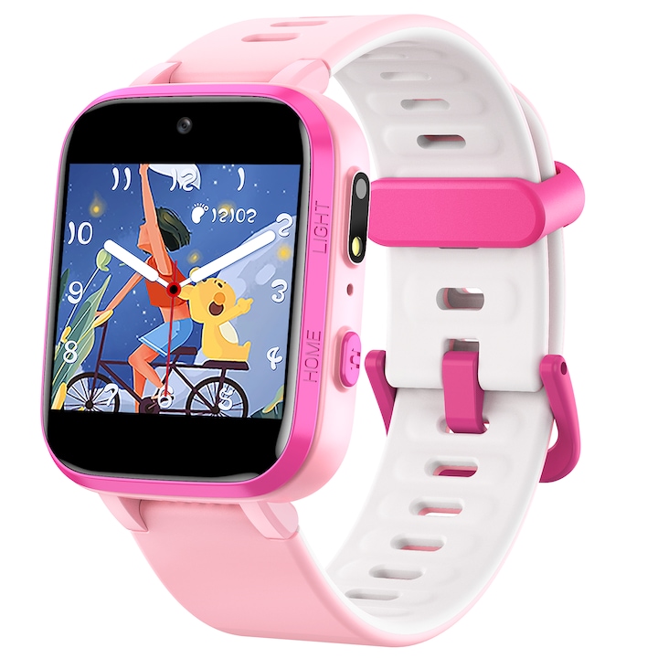Ceas inteligent pentru copii ZONEY H90PRO, cu camera duala, jocuri, violet, 1.4 inch