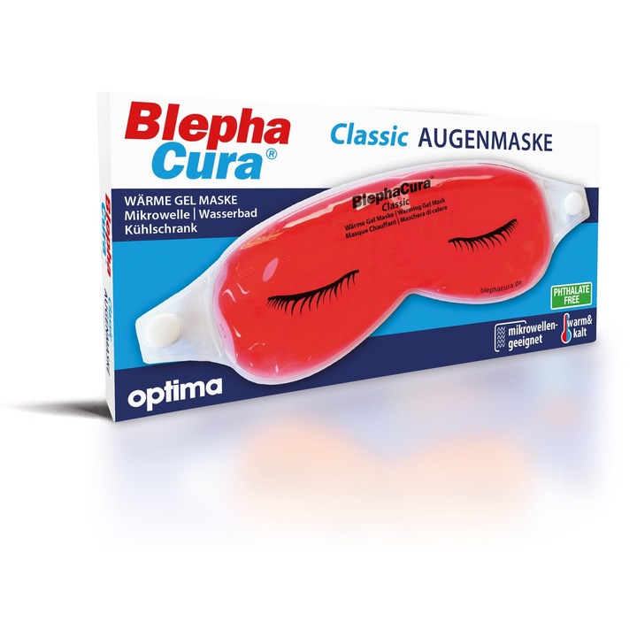 Masca cu gel reutilizabil Blephacura, pentru igiena pleoapelor, normal, 1 bucată