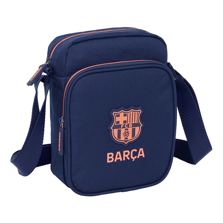Borseta de umar FC Barcelona, model Mini Shoulder Bag, bleumarin, 22x16x6cm