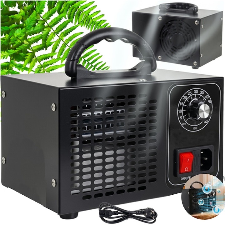 Generator de ozon Bedee, 60000 mg/h, 30 dB, design robust, 200x150x190mm