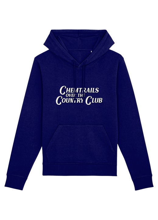 Hanorac Brodat Chemtrails over the Country Club Lana del Rey, Gildan Heavy Blend, Albastru inchis