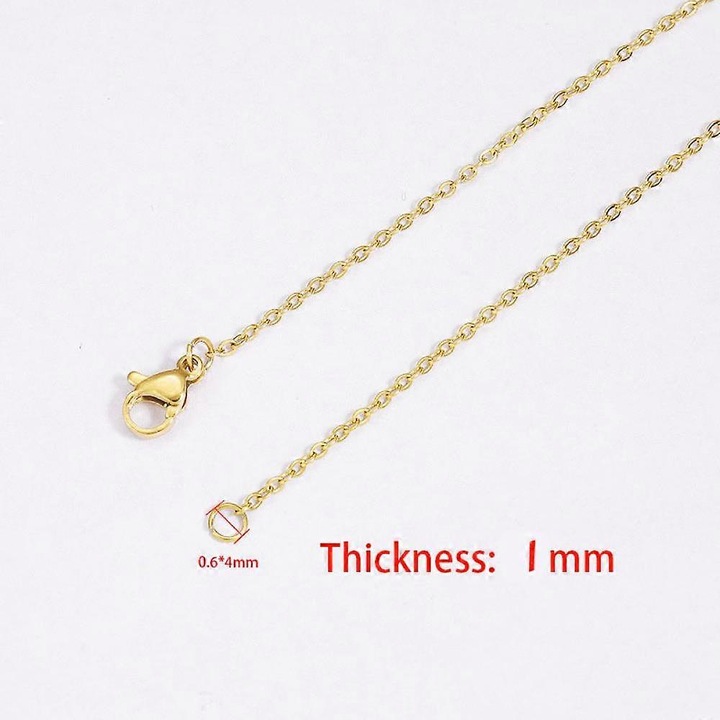 Set 2 Coliere Aurii, din Alama Solida, 45cmx1mm