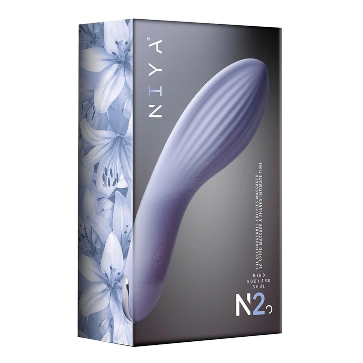 Masajer personal Rocks Off NIYA 2, 10 moduri, waterproof, 19,2x3,9-6,5cm