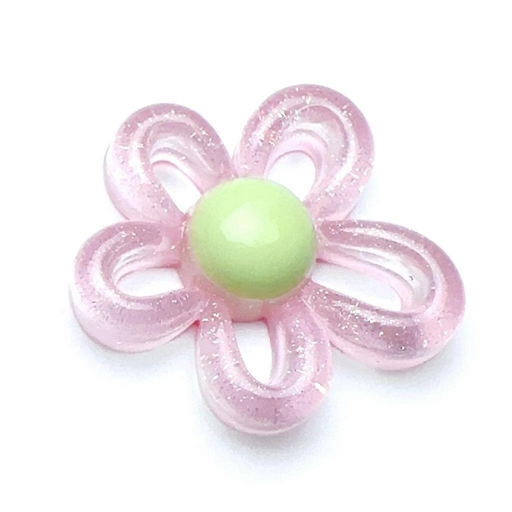 Pandantiv Floare din Rasina, 3.1x2.9cm, Set 1 buc