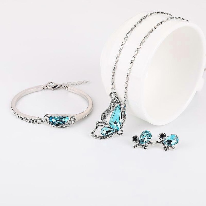 Set bijuterii dama cu pandantiv fluture