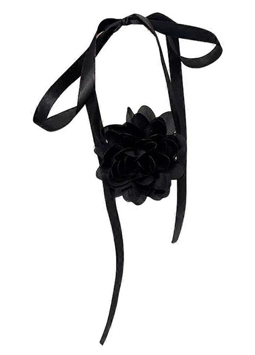 Colier Choker din Dantela, Negru/Alb, pentru Femei, 1 bucata