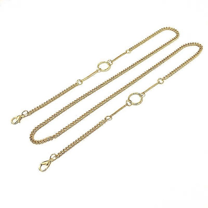 Set 2 lantisoare metalice pentru masca, aurii, 70cm