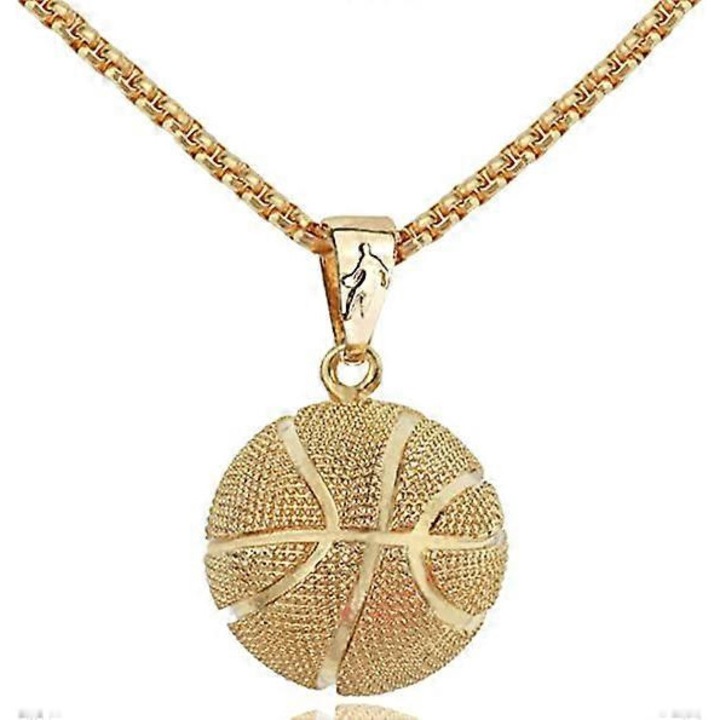 Colier cu pandantiv baschet 3D, set barbati si femei, otel inoxidabil, 0.98x0.98 inch si 0.5x0.5 inch, multicolor