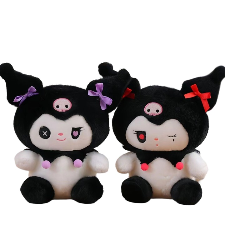 Jucarii de plus, versiunea Demon Kuromi, 23cm, set de jucarii pentru copii si prescolari
