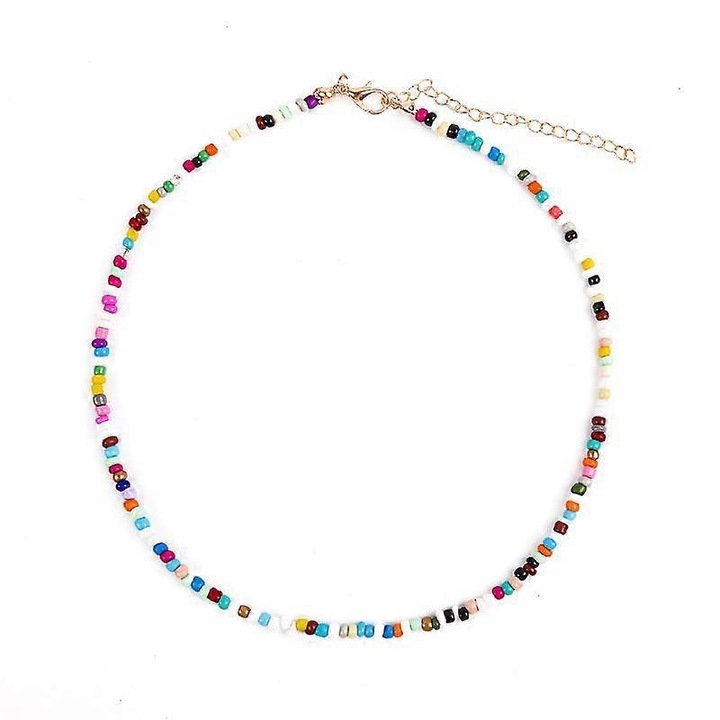 Colier Boho cu margele colorate, set 8 bucati, multicolor