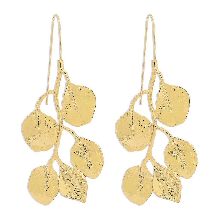 Set bijuterii dama, colier si cercei, aliaj, auriu, dimensiune conform imaginii