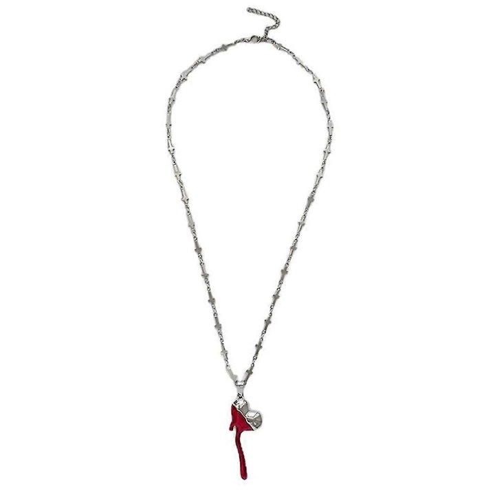 Colier choker cu pandantiv inima, bijuterii fashion, aliaj, multicolor, dimensiune conform imaginii