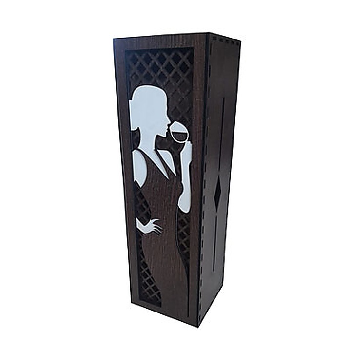 Bordíszített borosdoboz – Hölgy - BD137