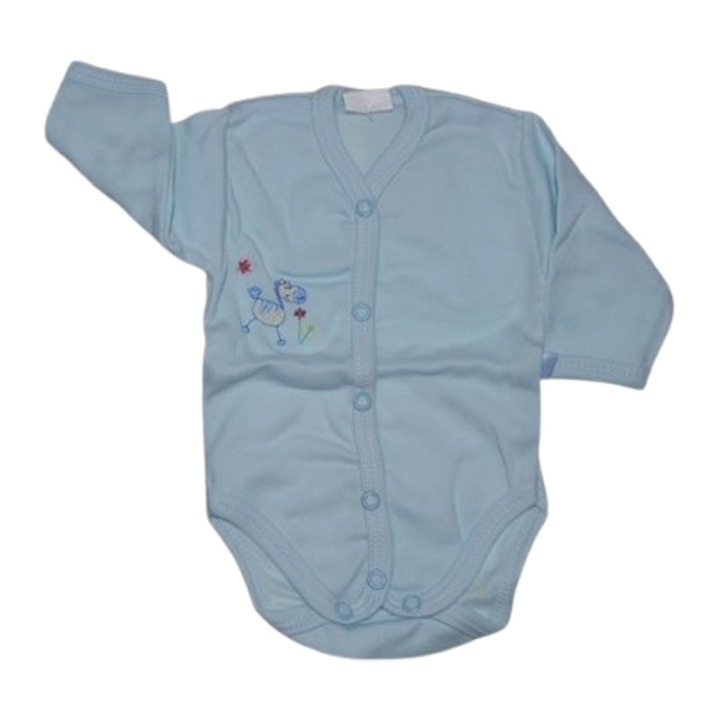 Body cu maneca lunga, pentru bebelusi, Koala Konik K0303AD-56, Albastru deschis 56 CM